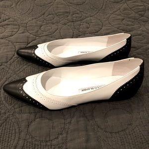 Manolo Blahnik Bonnye Black & White Spectators